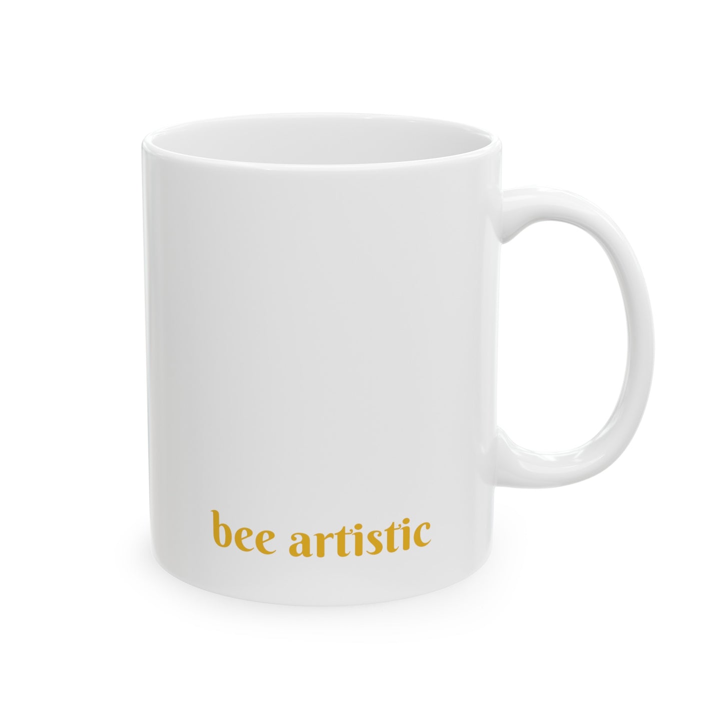 'Bee Artistic' Cute Kawaii Ceramic Mug 11oz For Kids Teens Birthday Gift