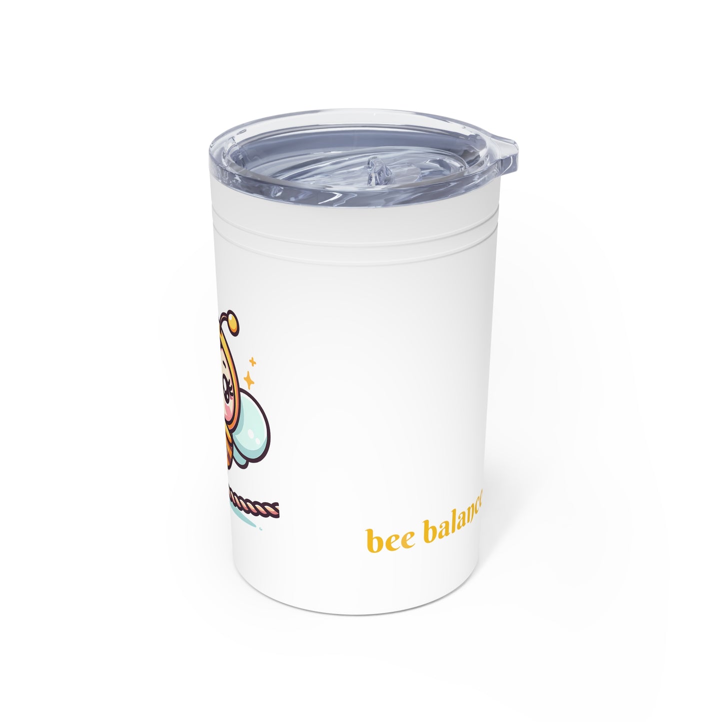 'Bee Balanced' Cute Kawaii Vacuum Insulated Tumbler 11oz For Kids Teens Birthday Gift