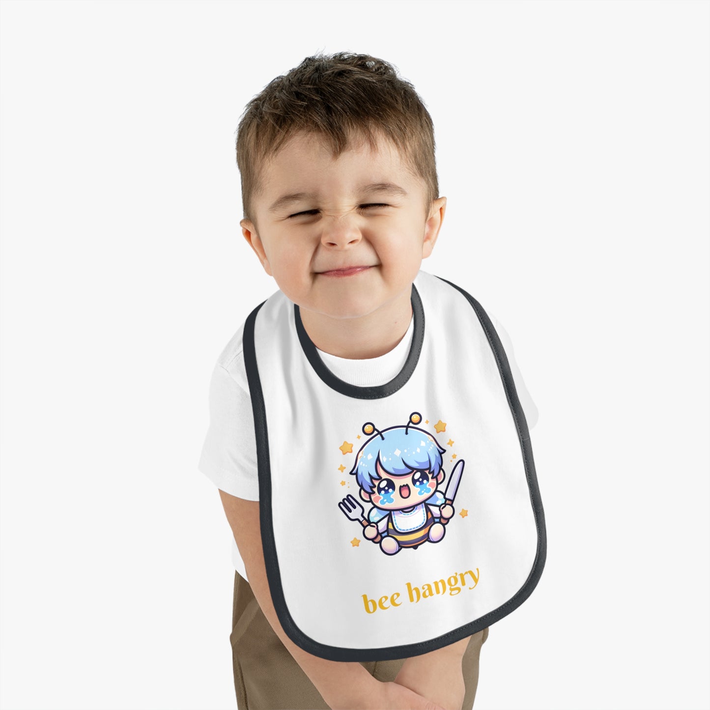 'Bee Hangry' Cute Kawaii Baby Boy Bib For Gift Present