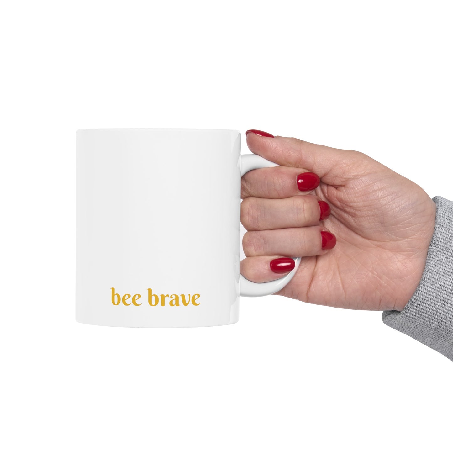 'Bee Brave' Cute Kawaii Ceramic Mug 11oz For Kids Teens Birthday Gift
