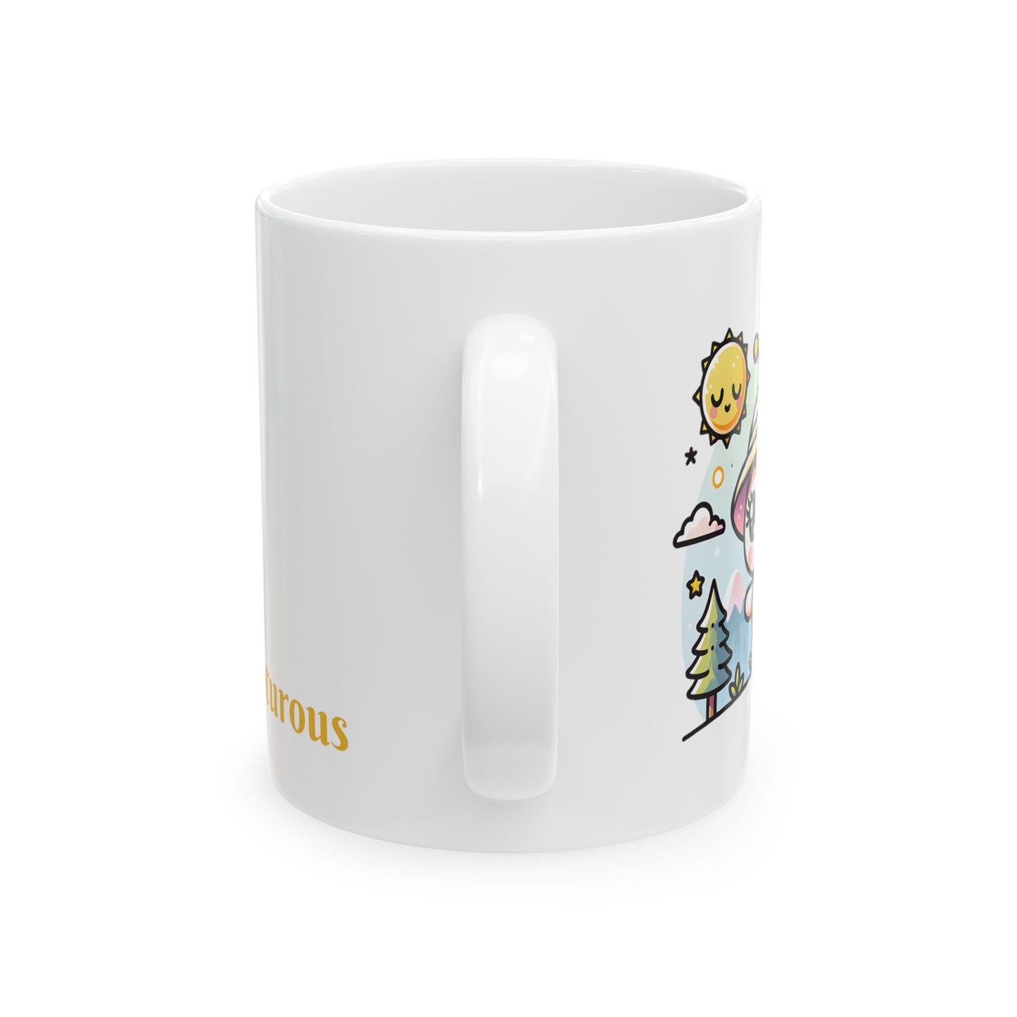 'Bee Adventurous' Cute Kawaii Ceramic Mug 11oz For Kids Teens Birthday Gift
