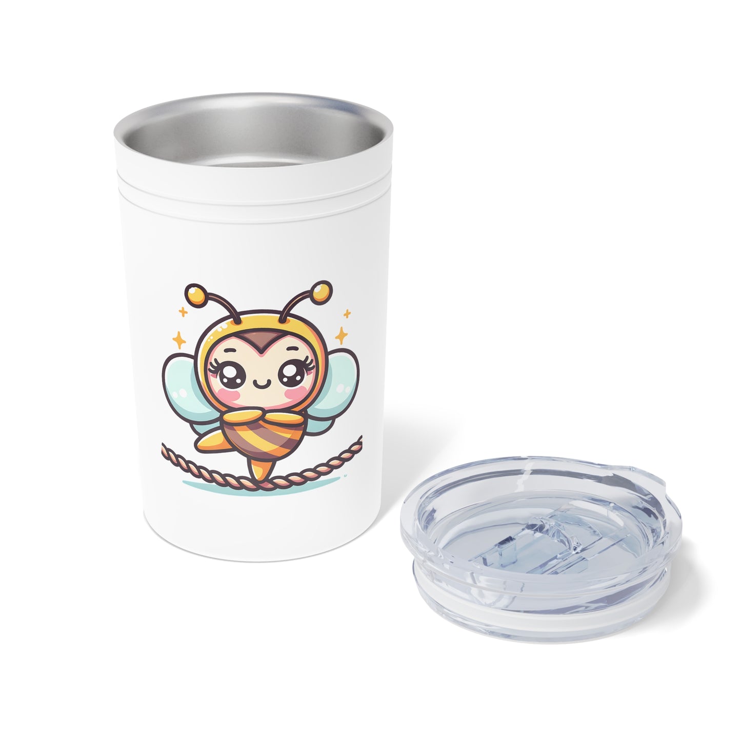 'Bee Balanced' Cute Kawaii Vacuum Insulated Tumbler 11oz For Kids Teens Birthday Gift