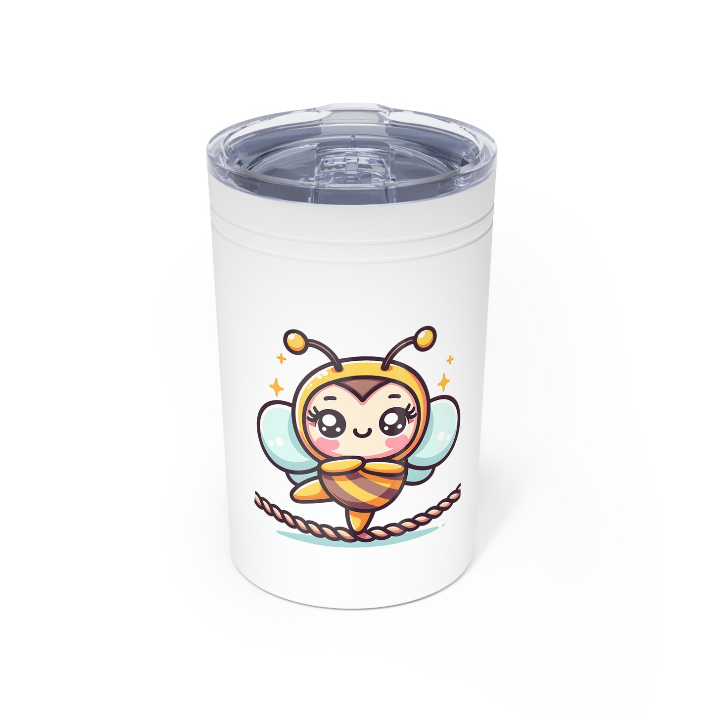 'Bee Balanced' Cute Kawaii Vacuum Insulated Tumbler 11oz For Kids Teens Birthday Gift
