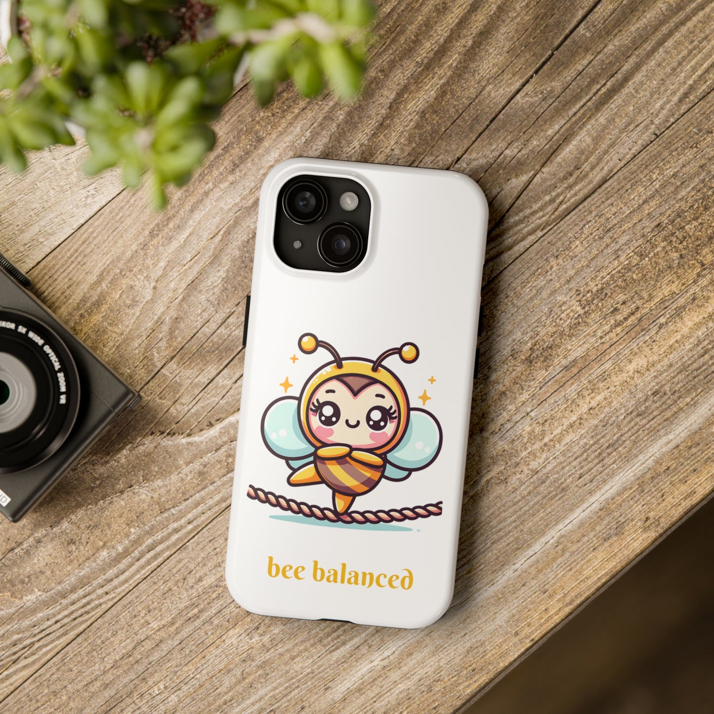 'Bee Balanced' Tough iPhone Cases For Kids Teens Adults Gift Present