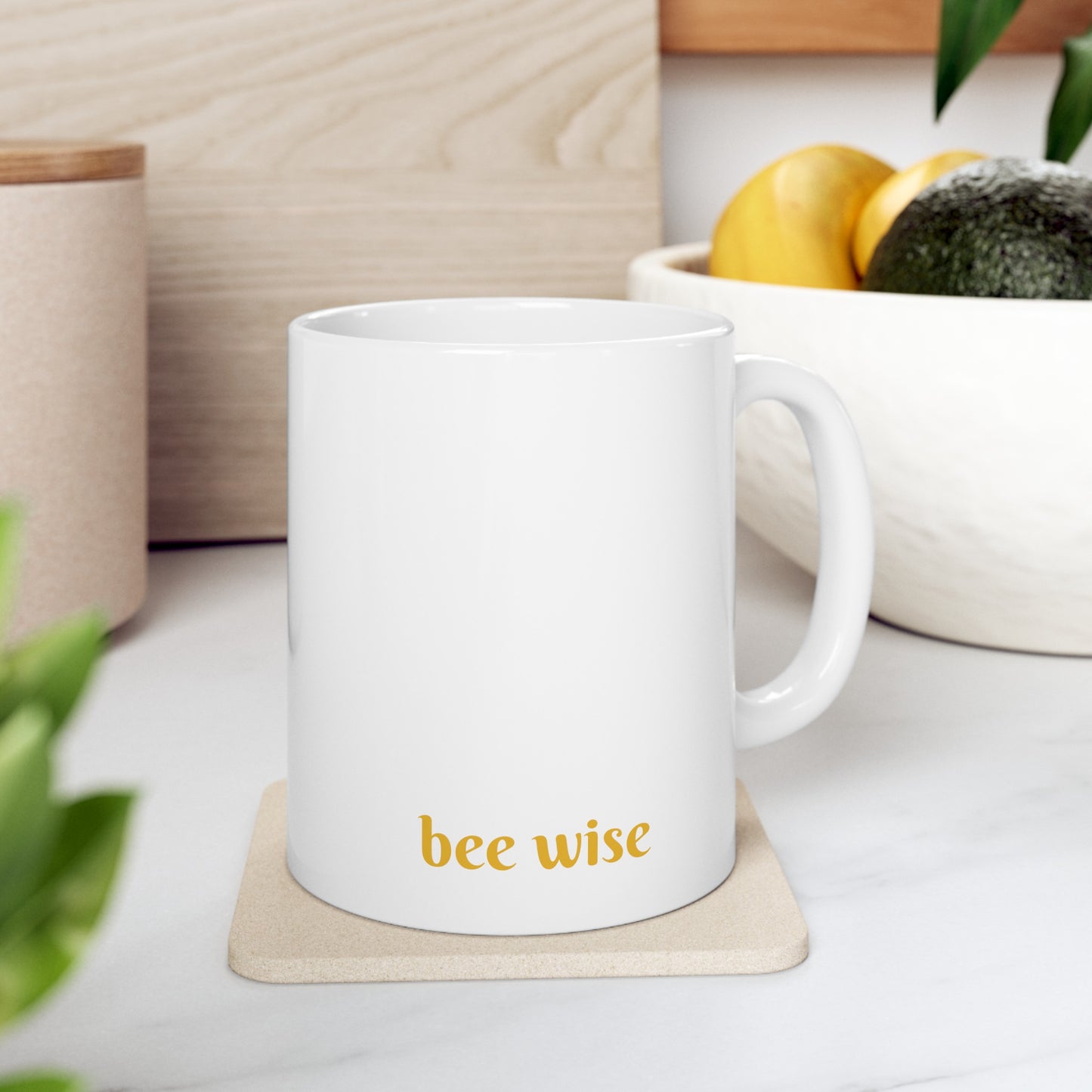 'Bee Wise' Cute Kawaii Ceramic Mug 11oz For Kids Teens Birthday Gift