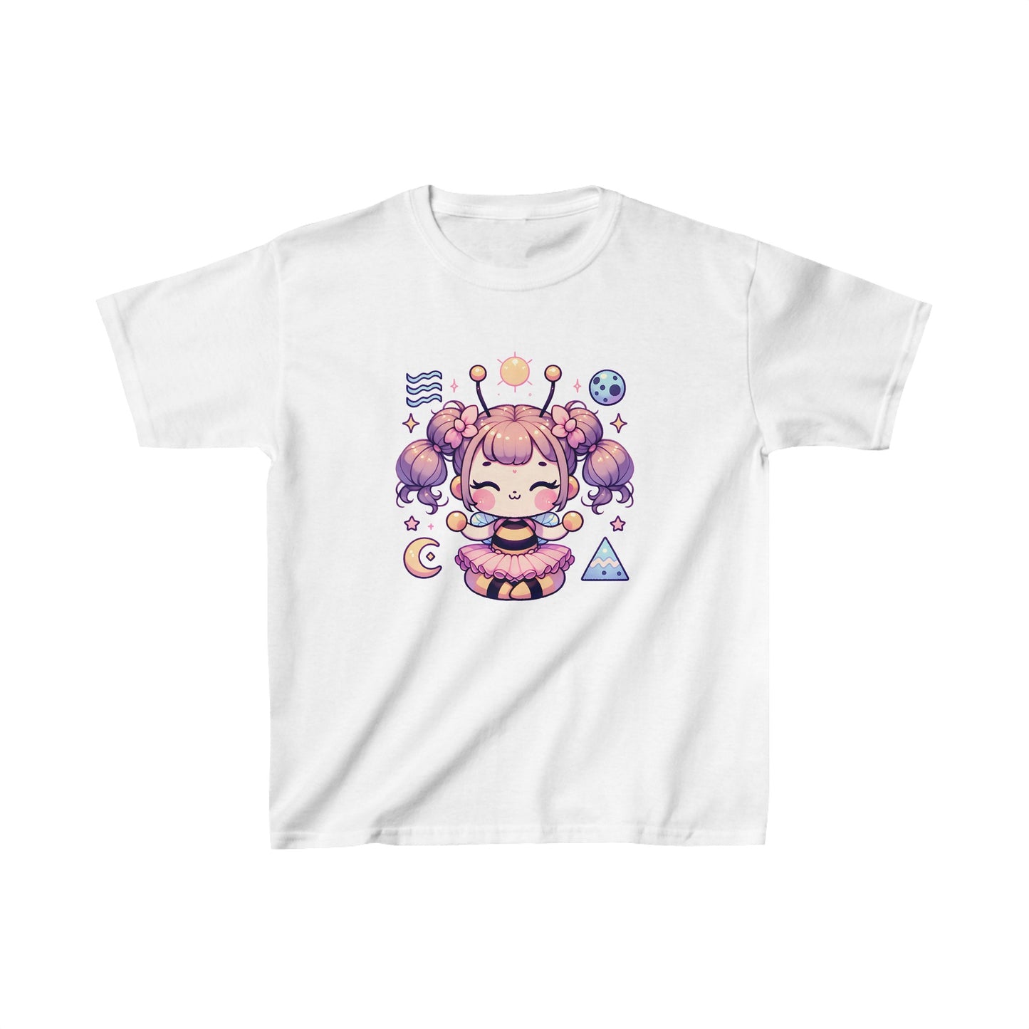 'Bee Thyself' Cute Kawaii Kids Heavy Cotton™ T-Shirt Birthday Gift Present