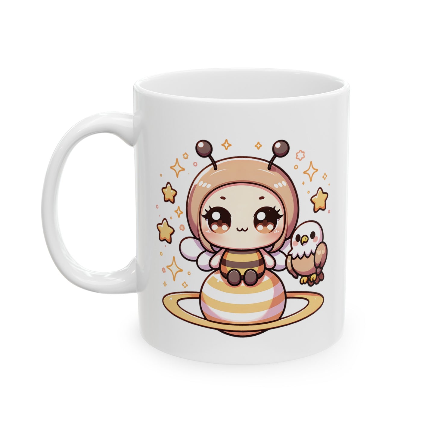 'Bee Wise' Cute Kawaii Ceramic Mug 11oz For Kids Teens Birthday Gift